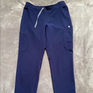 Navy Figs Yolo skinny scrub pants, size Small.
